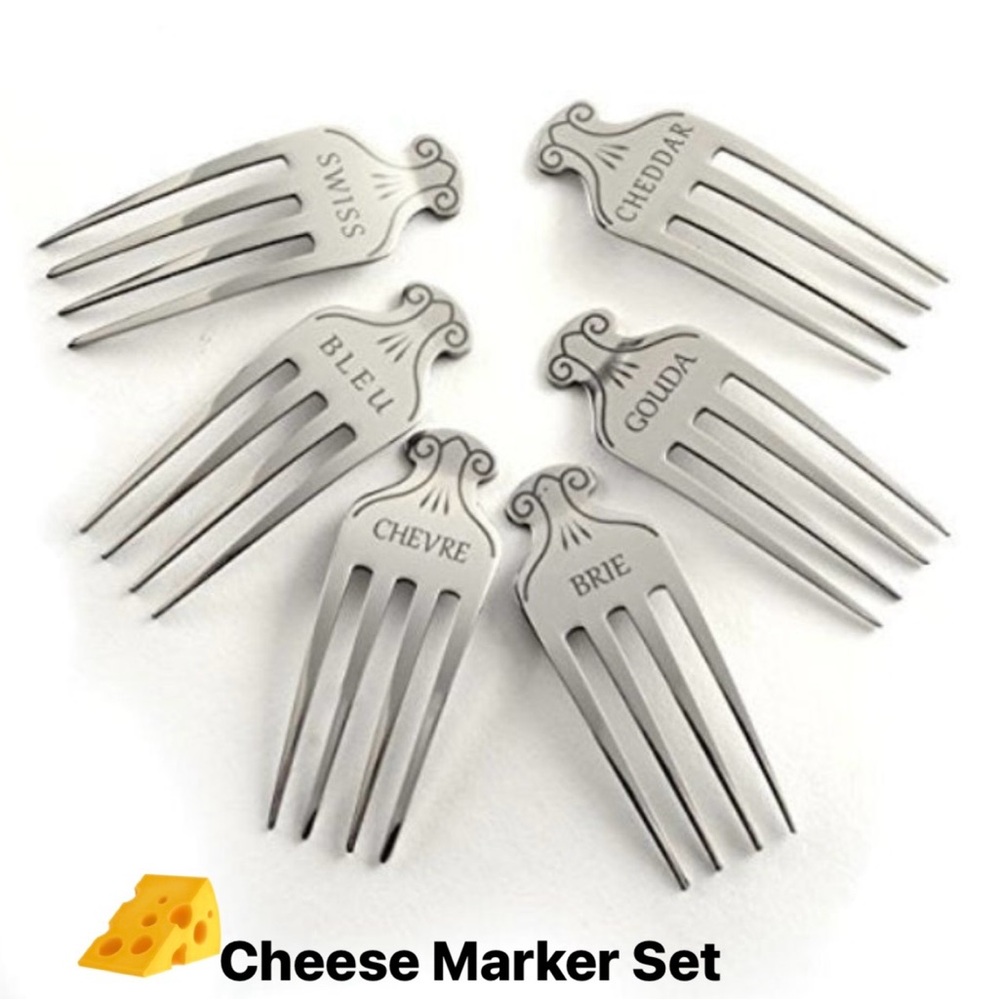 6 Piece Stainless Steel Cheese Marker Set